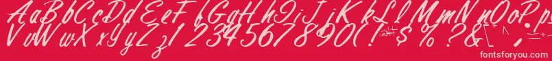 FinalRegularTtstd-Schriftart – Rosa Schriften auf rotem Hintergrund