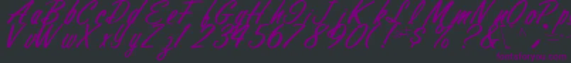Шрифт FinalRegularTtstd – фиолетовые шрифты на чёрном фоне