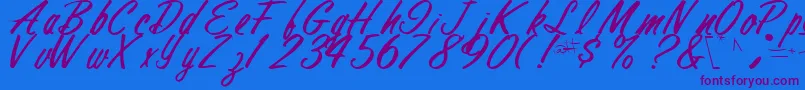 FinalRegularTtstd Font – Purple Fonts on Blue Background