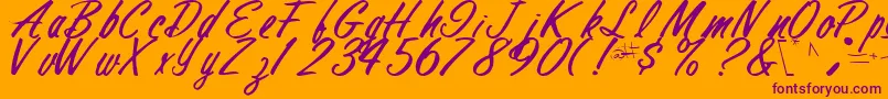 FinalRegularTtstd Font – Purple Fonts on Orange Background