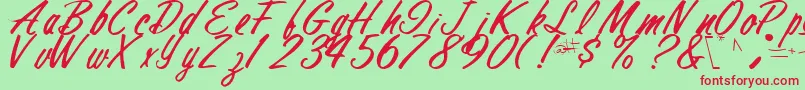FinalRegularTtstd Font – Red Fonts on Green Background