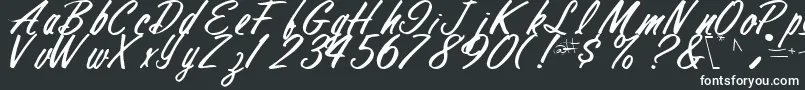 Шрифт FinalRegularTtstd – белые шрифты на чёрном фоне