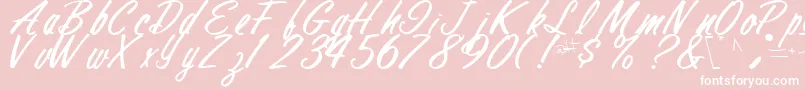 FinalRegularTtstd-Schriftart – Weiße Schriften auf rosa Hintergrund