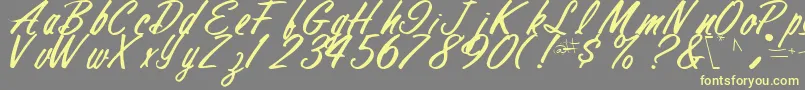 FinalRegularTtstd Font – Yellow Fonts on Gray Background