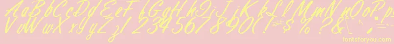 FinalRegularTtstd Font – Yellow Fonts on Pink Background