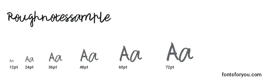 Roughnotessample Font Sizes