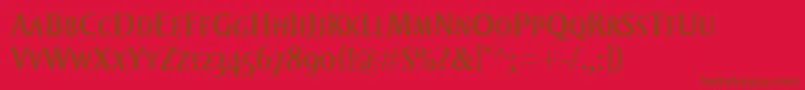 More about StrayhornMtSc Font StrayhornMtSc Font – Brown Fonts on Red Background