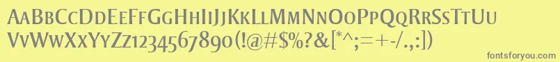 Weitere Informationen zur StrayhornMtSc-Schriftart StrayhornMtSc-Schriftart – Graue Schriften auf gelbem Hintergrund