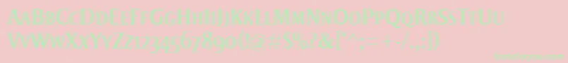 StrayhornMtSc Font – Green Fonts on Pink Background