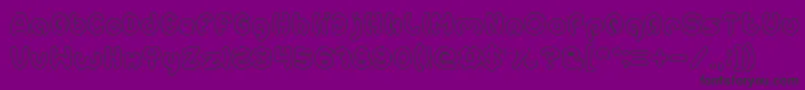 EarthHeartHollow Font – Black Fonts on Purple Background