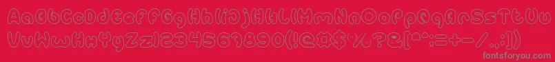 EarthHeartHollow Font – Gray Fonts on Red Background