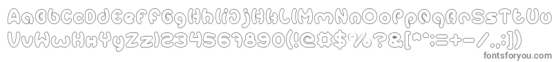 EarthHeartHollow-fontti – harmaat kirjasimet valkoisella taustalla
