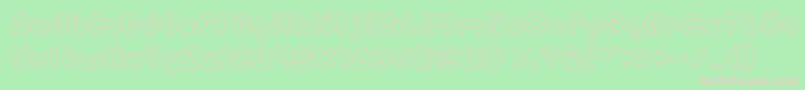 EarthHeartHollow Font – Pink Fonts on Green Background