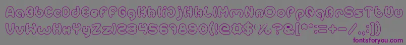 EarthHeartHollow Font – Purple Fonts on Gray Background