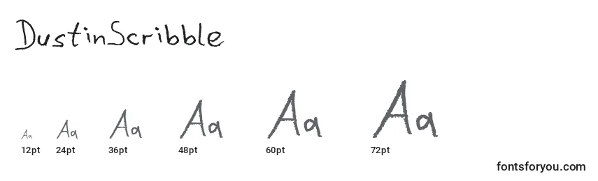 DustinScribble Font Sizes