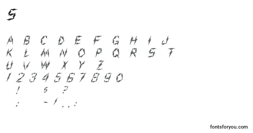 Шрифт Shiveree – алфавит, цифры, специальные символы