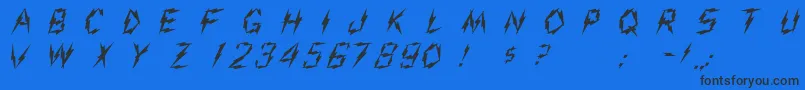 Шрифт Shiveree – чёрные шрифты на синем фоне