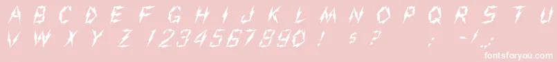 Shiveree-fontti – valkoiset fontit vaaleanpunaisella taustalla