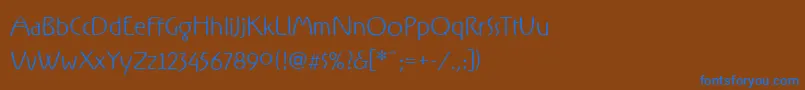 Шрифт Rxfz – синие шрифты на коричневом фоне