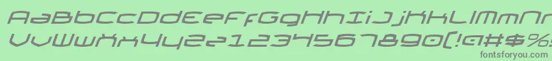 フォントThunder2v2i – 緑の背景に灰色の文字