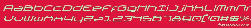 Thunder2v2i Font – Green Fonts on Red Background