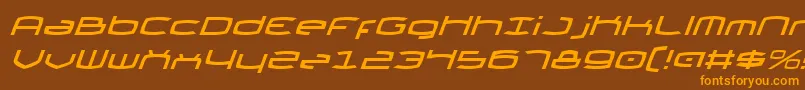 Thunder2v2i Font – Orange Fonts on Brown Background