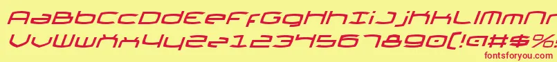 Thunder2v2i Font – Red Fonts on Yellow Background