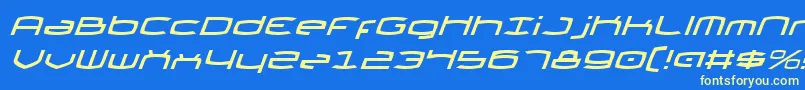 Thunder2v2i Font – Yellow Fonts on Blue Background