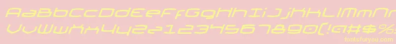 Thunder2v2i Font – Yellow Fonts on Pink Background