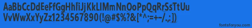 IhanaPerkele Font – Black Fonts on Blue Background