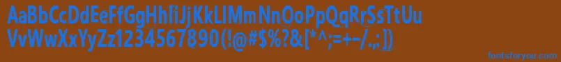 IhanaPerkele Font – Blue Fonts on Brown Background
