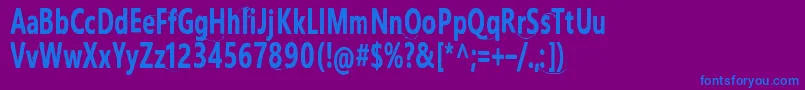 IhanaPerkele Font – Blue Fonts on Purple Background