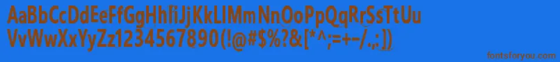 More about IhanaPerkele Font IhanaPerkele Font – Brown Fonts on Blue Background