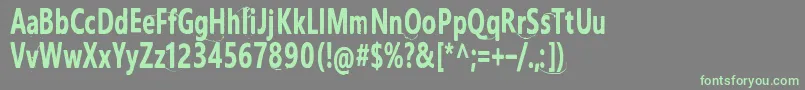 IhanaPerkele Font – Green Fonts on Gray Background