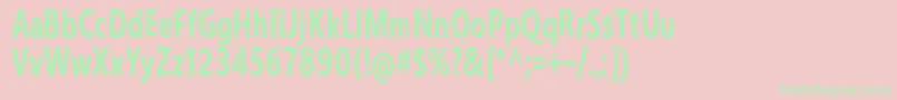 フォントIhanaPerkele – ピンクの背景に緑の文字