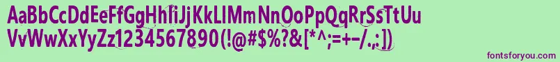 More about IhanaPerkele Font IhanaPerkele Font – Purple Fonts on Green Background
