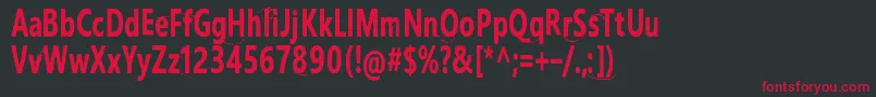 IhanaPerkele Font – Red Fonts on Black Background