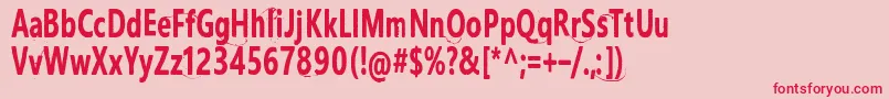 More about IhanaPerkele Font IhanaPerkele Font – Red Fonts on Pink Background