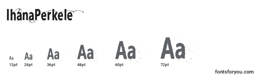 Размеры шрифта IhanaPerkele