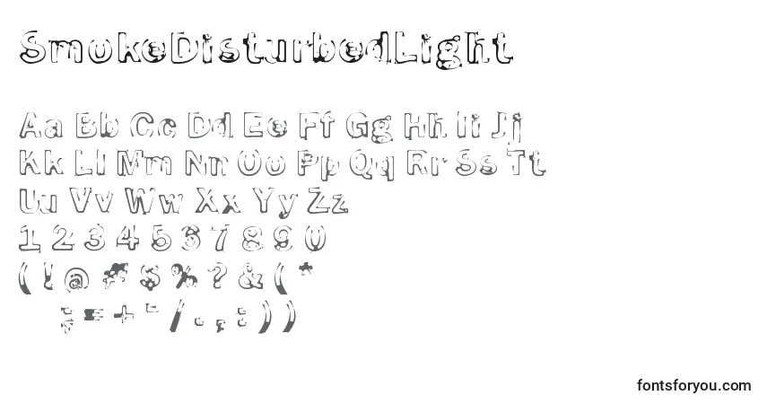 Schriftart SmokeDisturbedLight – Alphabet, Zahlen, spezielle Symbole