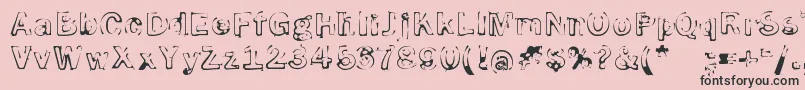 SmokeDisturbedLight Font – Black Fonts on Pink Background