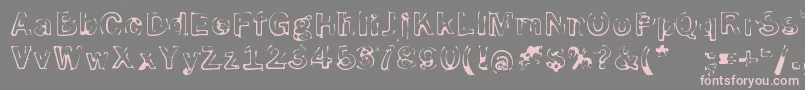 SmokeDisturbedLight Font – Pink Fonts on Gray Background