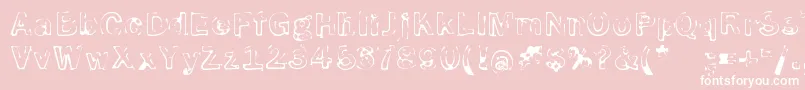 SmokeDisturbedLight Font – White Fonts on Pink Background