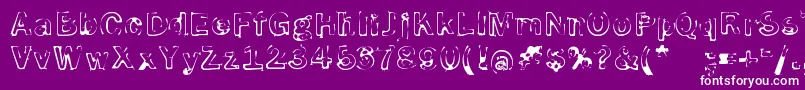 SmokeDisturbedLight Font – White Fonts on Purple Background
