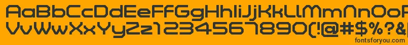 ZeltaSixRegularDemo Font – Black Fonts on Orange Background
