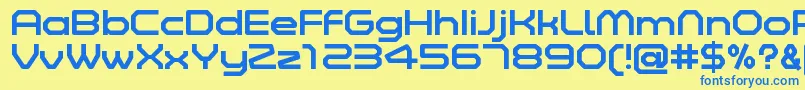 ZeltaSixRegularDemo Font – Blue Fonts on Yellow Background