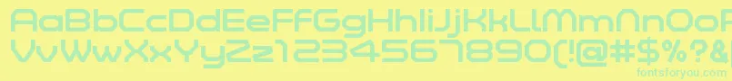 ZeltaSixRegularDemo Font – Green Fonts on Yellow Background