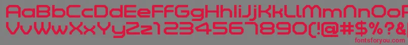 ZeltaSixRegularDemo Font – Red Fonts on Gray Background