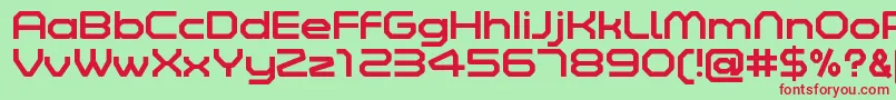 ZeltaSixRegularDemo Font – Red Fonts on Green Background