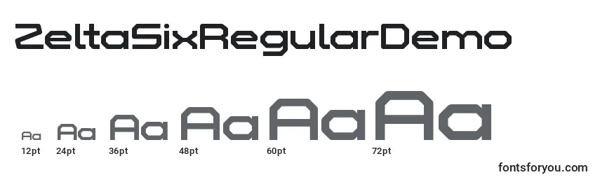 ZeltaSixRegularDemo Font Sizes